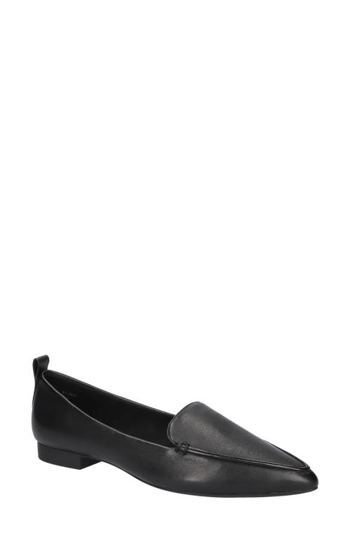 Bella Vita Alessi Pointed Toe Loafer Black Leather at Nordstrom,