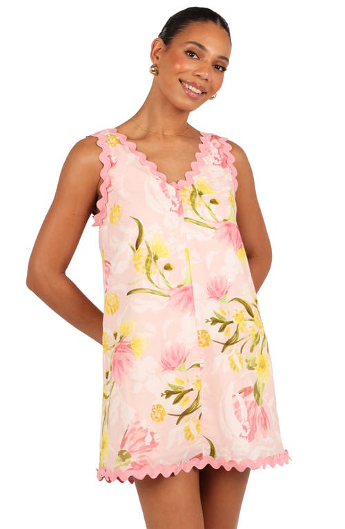 Petal And Pup Petal & Pup Calliope Floral Cotton & Linen Minidress In Acacia Blossom