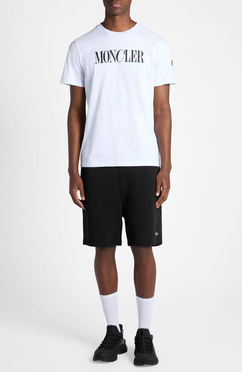 Shop Moncler Cotton Fleece Sweat Shorts In Black