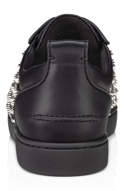 Shop Christian Louboutin Louis Junior Allover Spikes High Top Sneaker In Black/silver