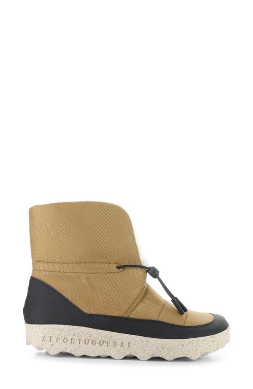 Shop Asportuguesas By Fly London Coat Faux Fur Lined Duck Boot In Brown Gravity/faux Fur