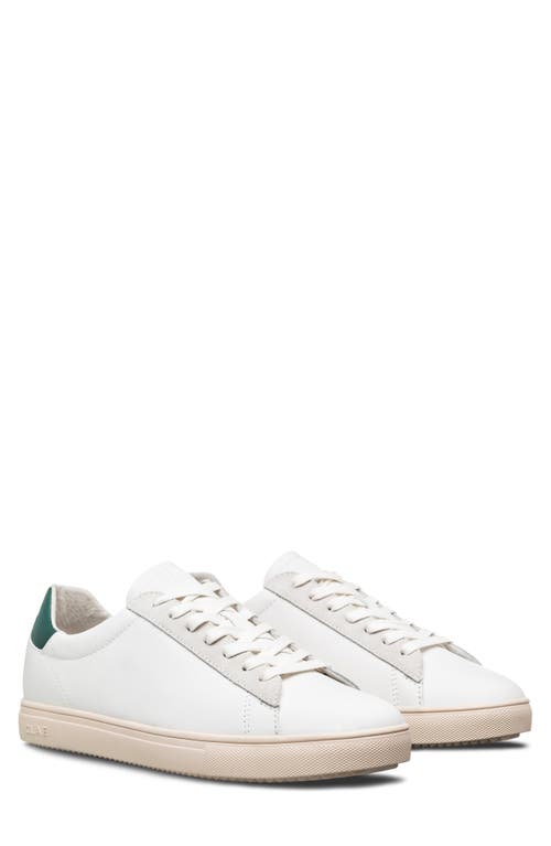 CLAE Bradley California Sneaker in White Leather Trekking Green