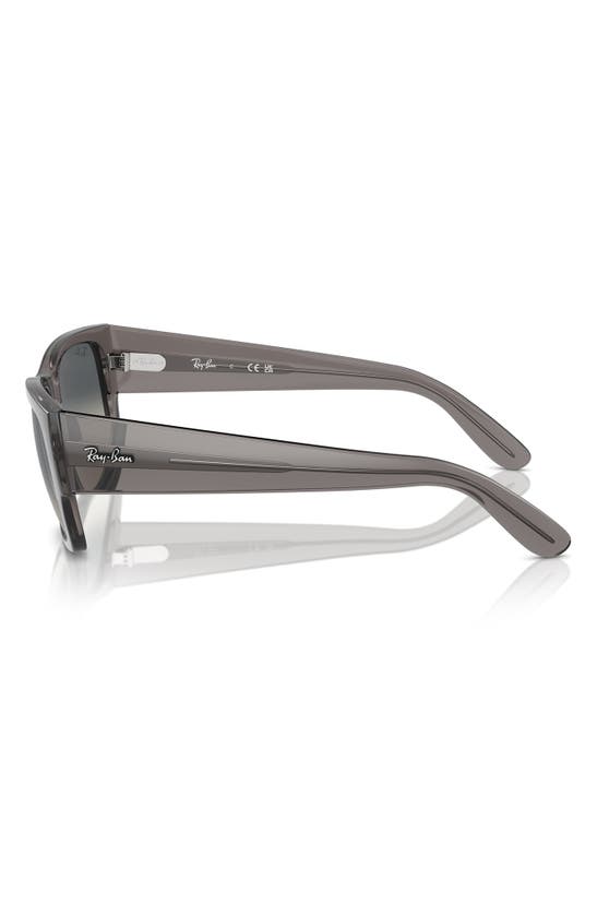 Ray Ban Carlos 56mm Polarized Rectangular Sunglasses In Grey Flash