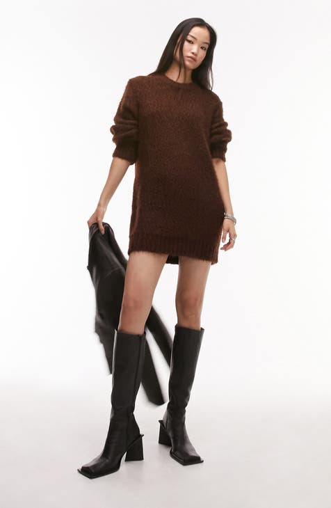 Long Sleeve Mini Sweater Dress