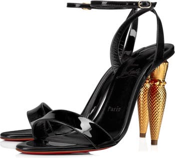 Condorapik Queen 100 Leather Sandals in Red - Christian Louboutin