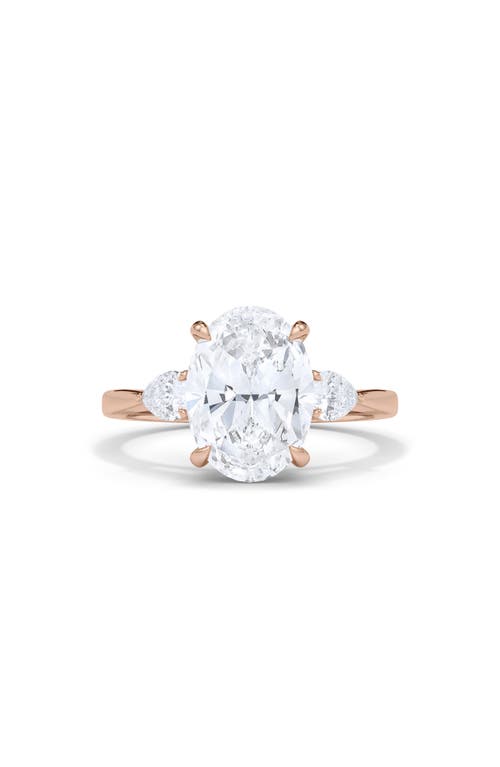 HAUTECARAT HAUTECARAT OVAL & PEAR CUT LAB CREATED DIAMOND RING 