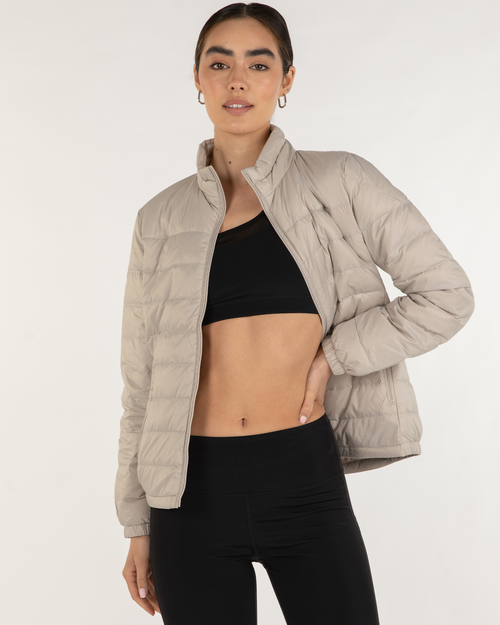 Shop Rebody Active Urbaneer Down Jacket In Pearl Grey