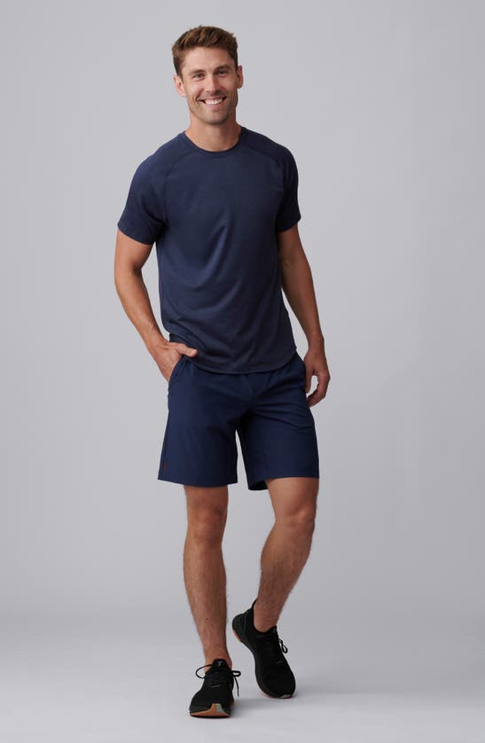 Rhone Atmosphere Short Sleeve Crewneck Tee In Navy Heather