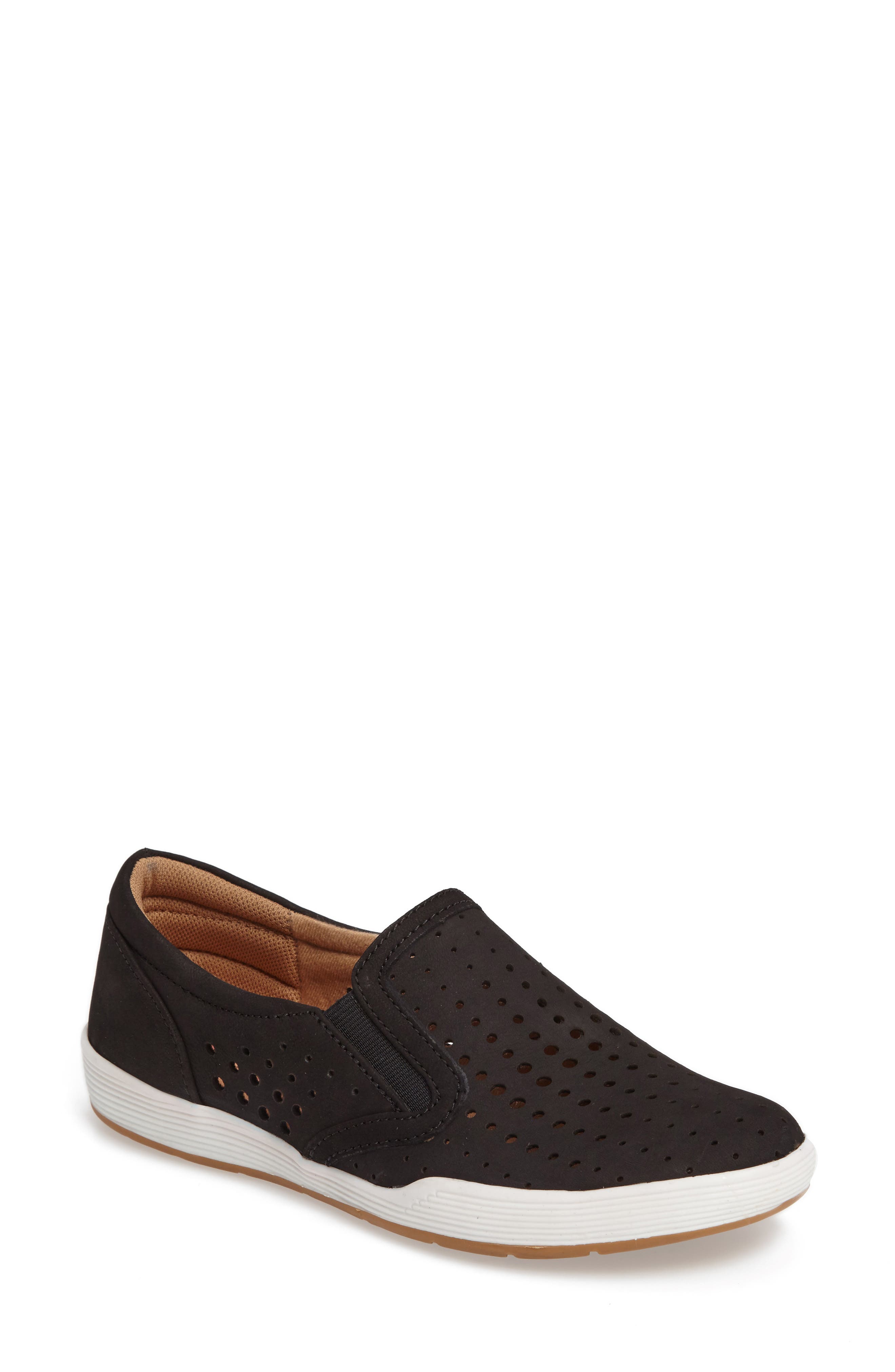 Comfortiva Lyra Perforated Slip-On Sneaker- Black