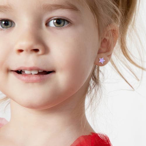 Shop In Season Jewelry Sparkle Star Earrings In Lavender