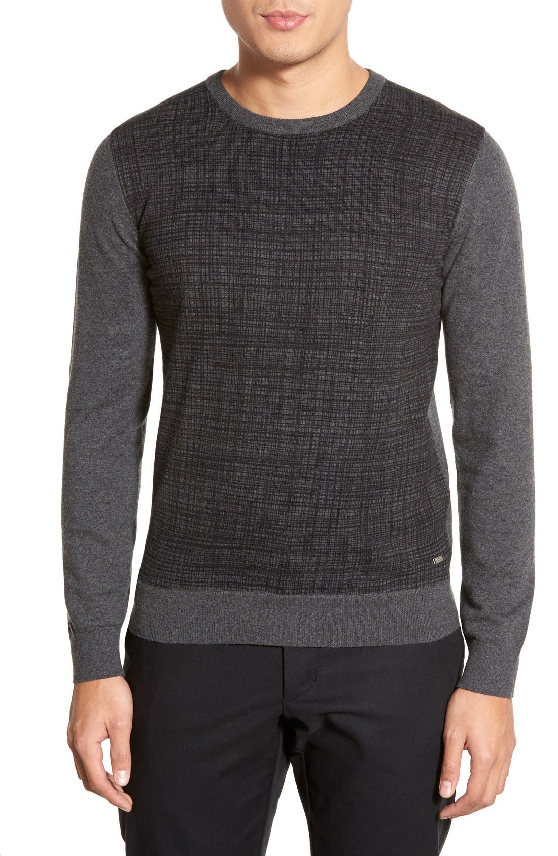 BOSS 'Fabrizio' Slim Fit Cotton & Cashmere Crewneck Sweater Nordstrom