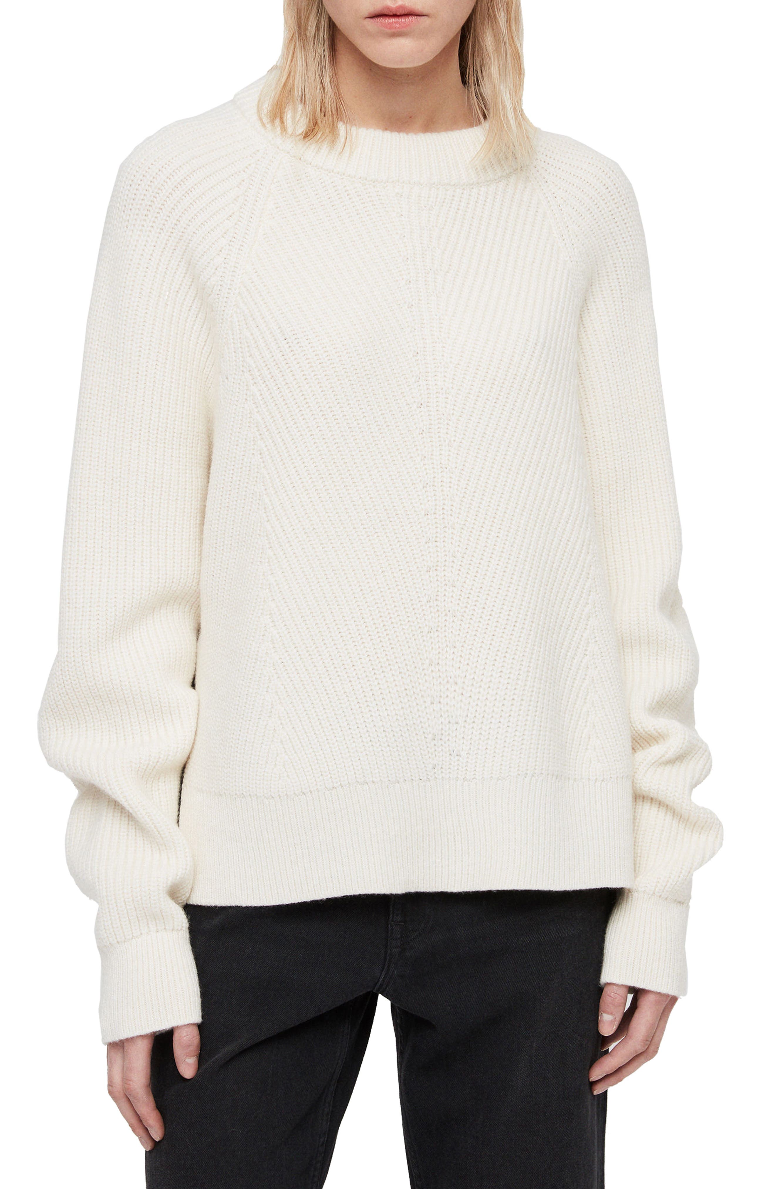 all saints white sweater