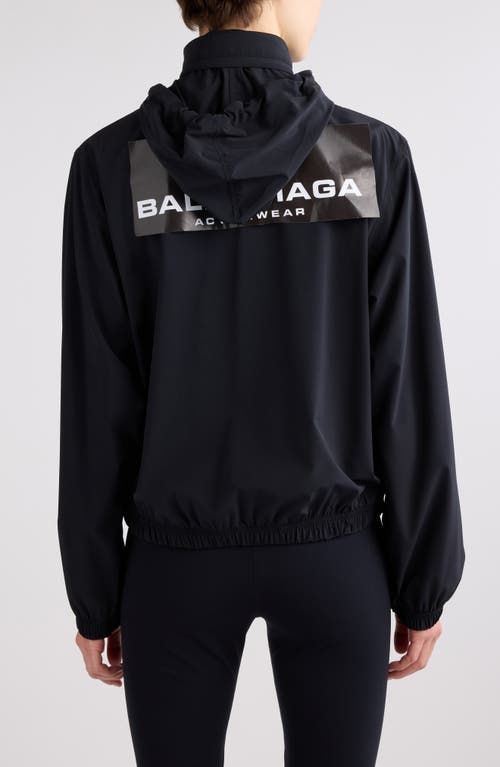 Shop Balenciaga Shrunk Windbreaker In 1000 Black