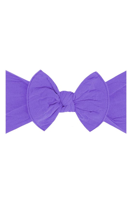 Baby Bling Knotted Bow Headband In Amethyst