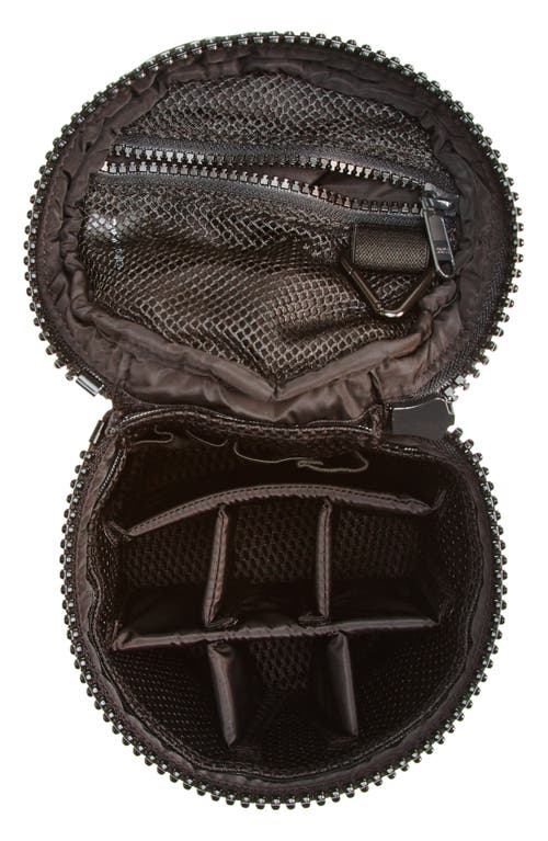 Dagne Dover Mila Repreve® Recycled Polyester Large Toiletry Organizer Bag In Onyx