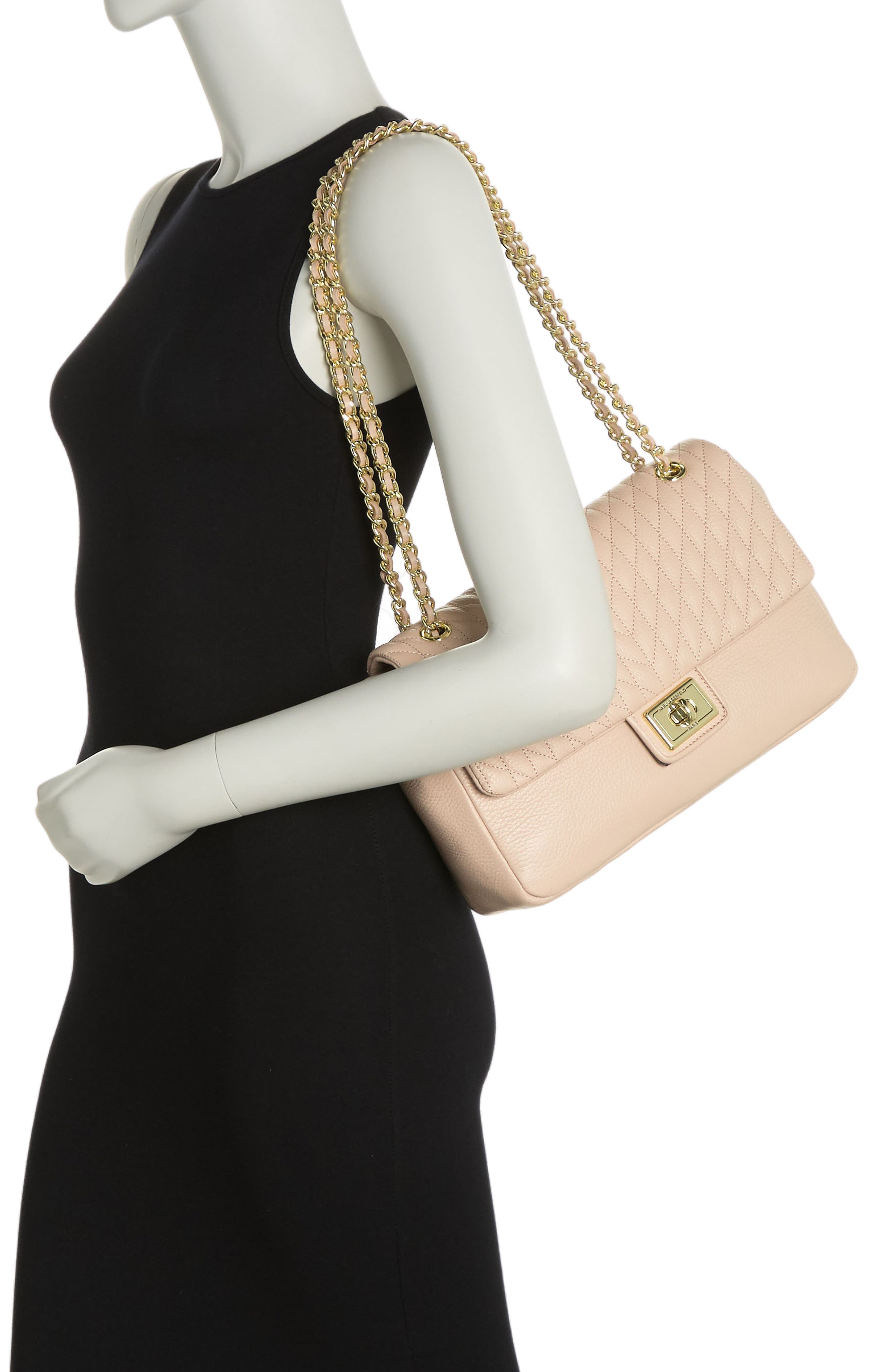 Karl Lagerfeld Paris Agyness Leather Shoulder Bag Nordstromrack