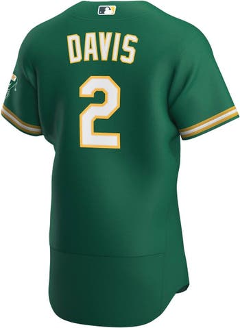 Men's Nike Khris Davis White Oakland Athletics Home Authentic Player Jersey