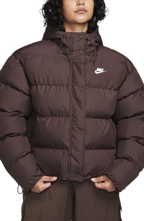 Shop Nike Sportswear Water Repellent Down Jacket In Baroque Brown/white