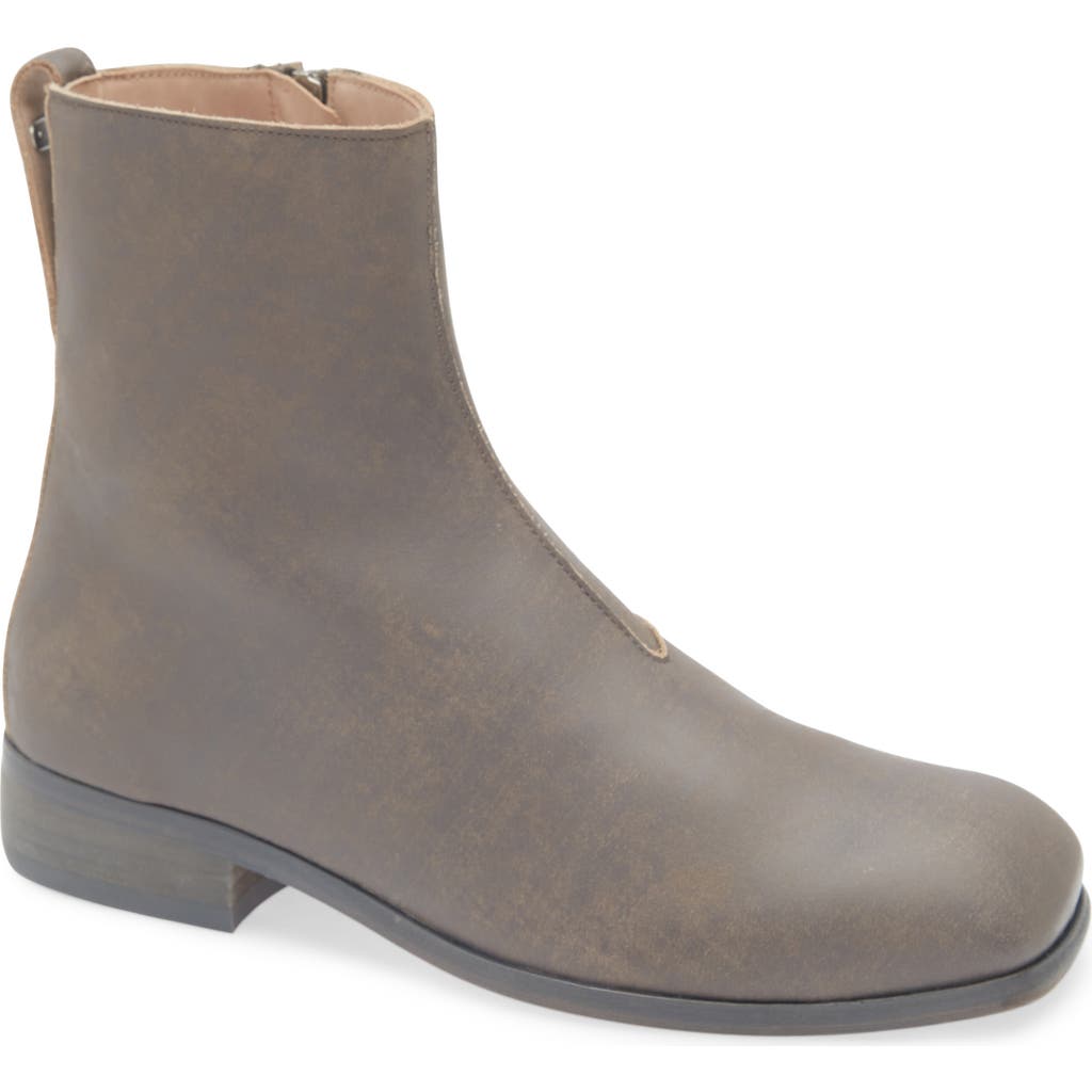 Our Legacy Michaelis Square Toe Boot In Vintage Clawed Stone Bovine