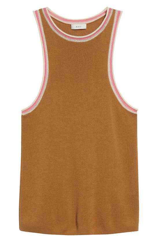 Shop A.l.c . Nelly Contrast Tank In Deep Honey