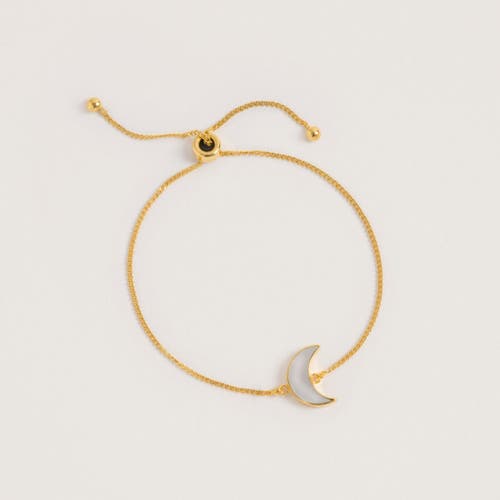 Shop Freya Rose Adjustable Moon Bracelet In Gold