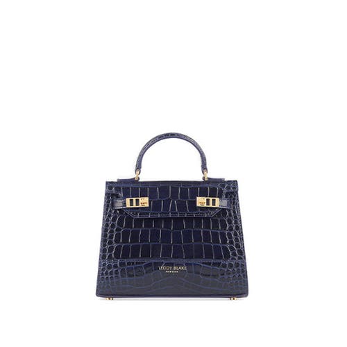 Shop Teddy Blake Kim Croco 9" In Croco Dark Blue