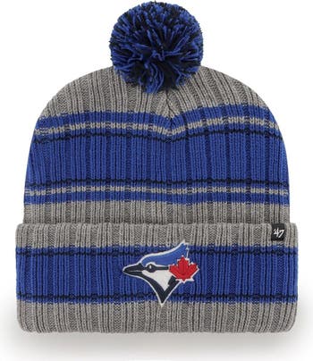 47 Men's '47 Gray Toronto Blue Jays Rexford Cuffed Knit Hat with Pom