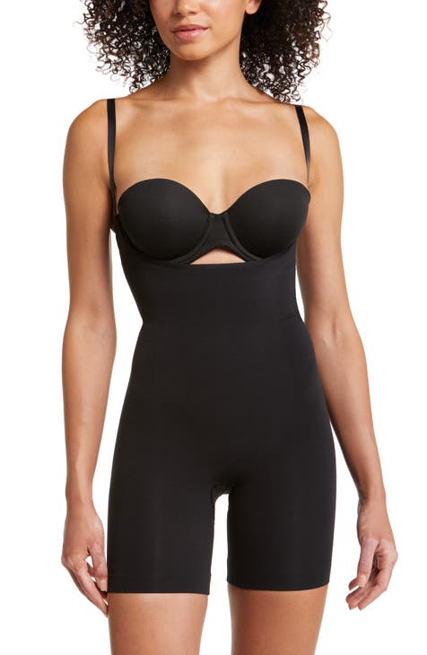 Sexy Black Bandeau Bodysuit - Long Sleeve Mesh Bodysuit - Lulus