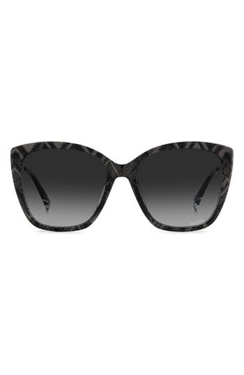 Missoni 57mm Square Sunglasses In White Black Pattern