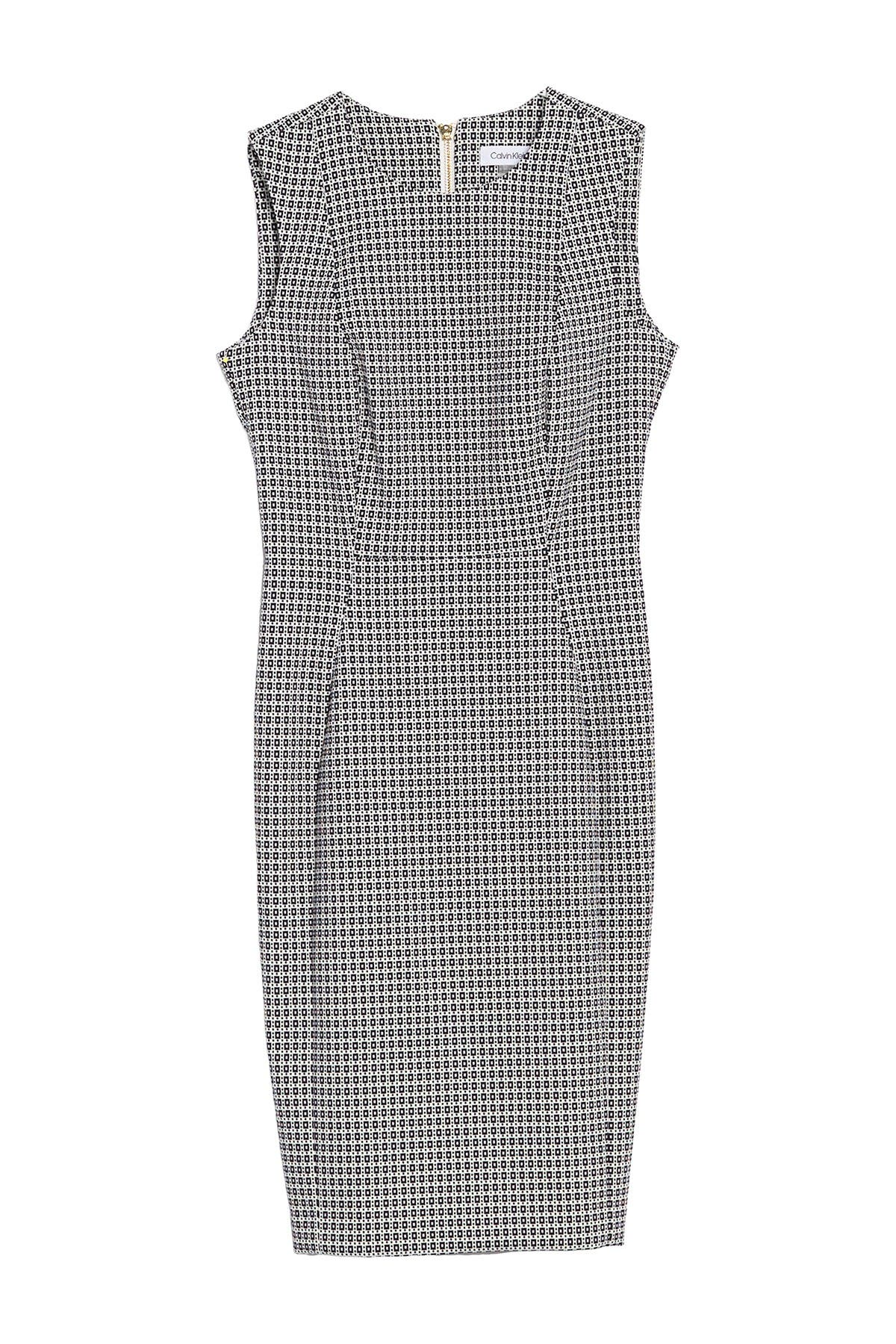 calvin klein grey sheath dress
