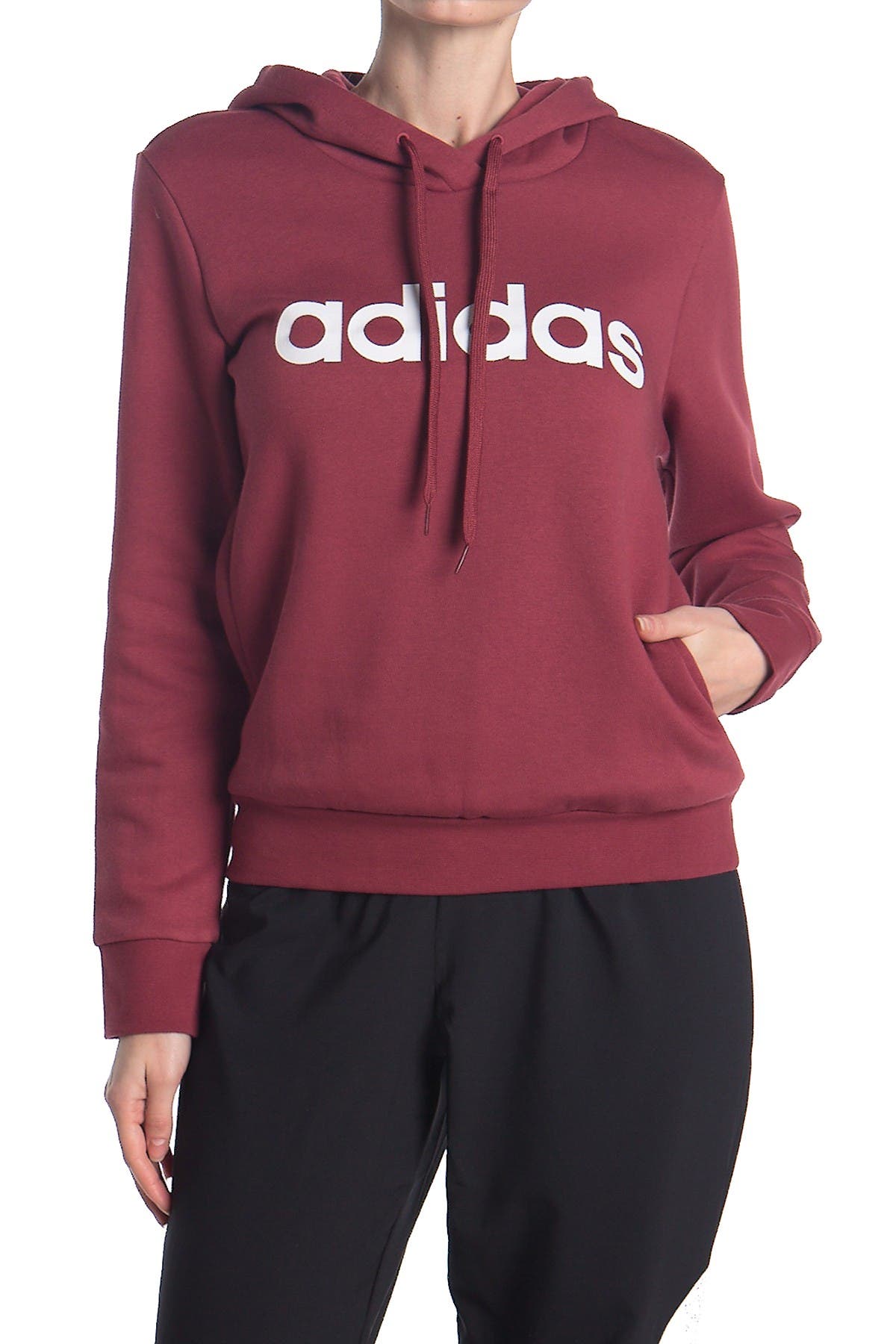 adidas logo print hoodie