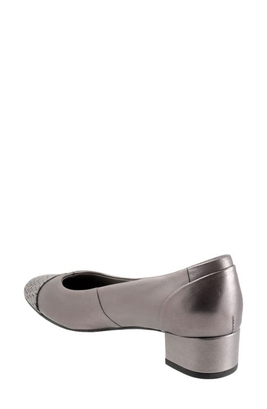 Shop Trotters Daisy Pump In Pewter Snake