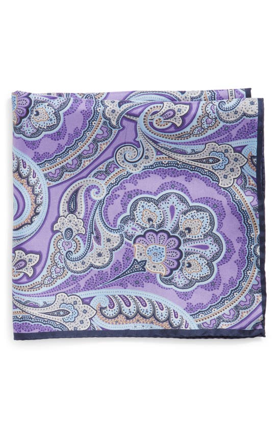 Shop Nordstrom Silk Pocket Square In Purple