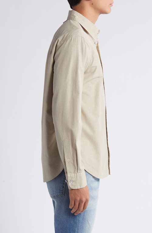 Shop Rag & Bone Finch Ripstop Button-up Shirt In Fossil