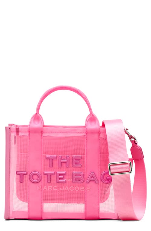 The Small Mesh Tote Bag in Candy Pink