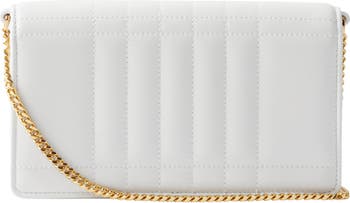 Burberry Small Lola Bag Optic White in Lambskin Leather with Gold