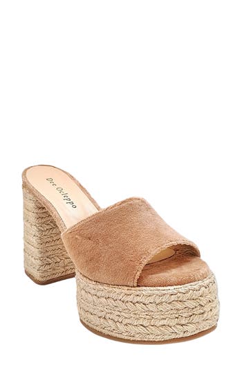 Dee Ocleppo Sunset 115mm Slip-on Sandals In Taupe Fabric