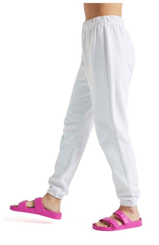 Shop Electric Yoga French Terry Joggers In White