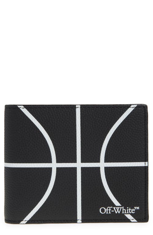 Shop Off-white Basketball Leather Bifold Wallet In Black - White