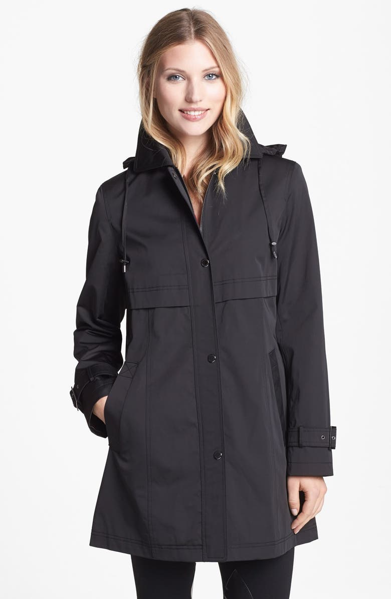Gallery Paneled Topper with Detachable Hood (Regular & Petite) | Nordstrom