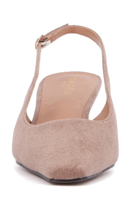 Torgeis Slingback Kitten Heel Pump In Taupe