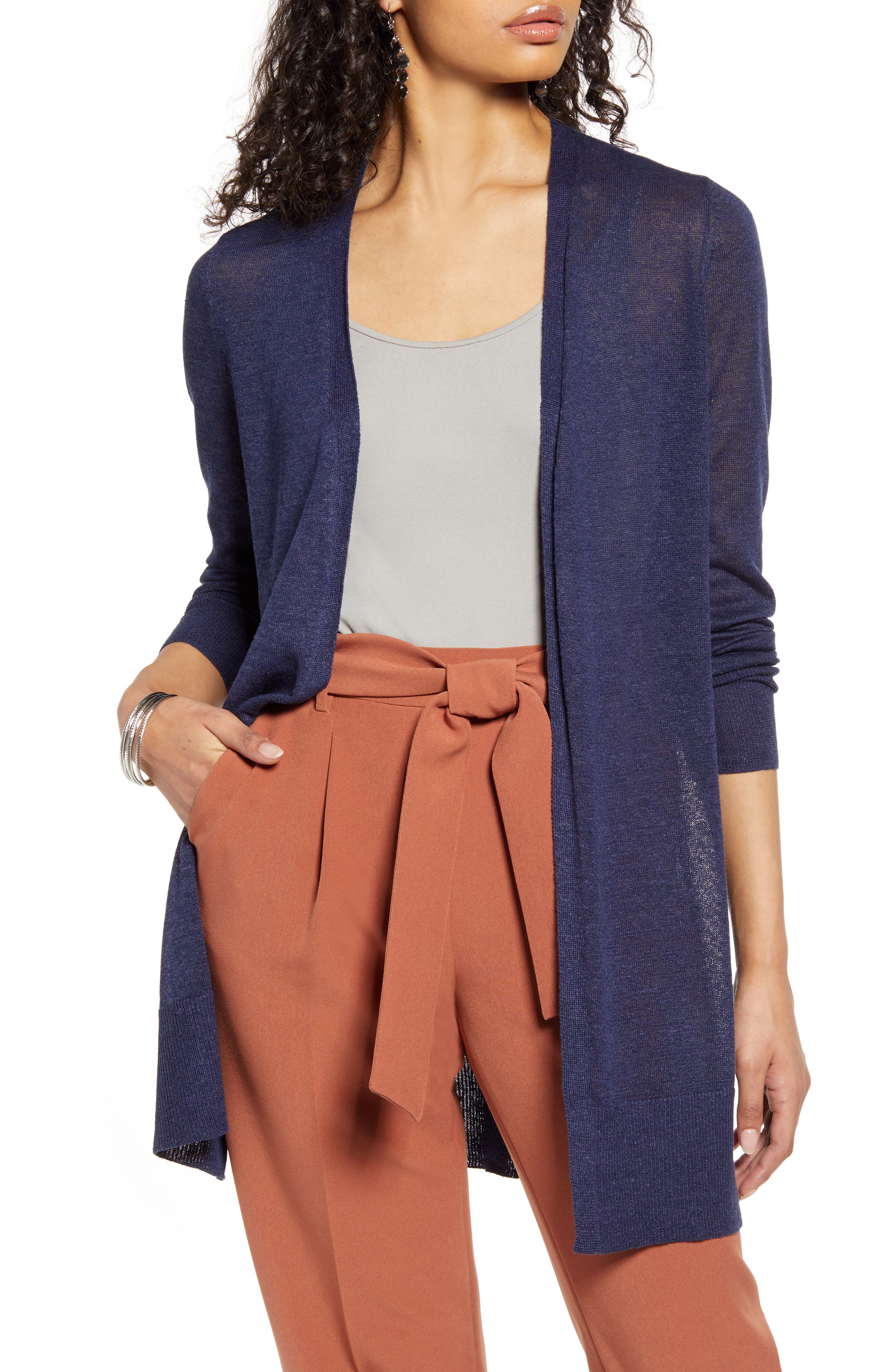 navy lightweight cardigan