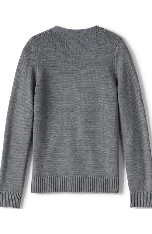 LANDS' END LANDS' END SCHOOL UNIFORM GIRLS COTTON MODAL BUTTON FRONT CARDIGAN SWEATER