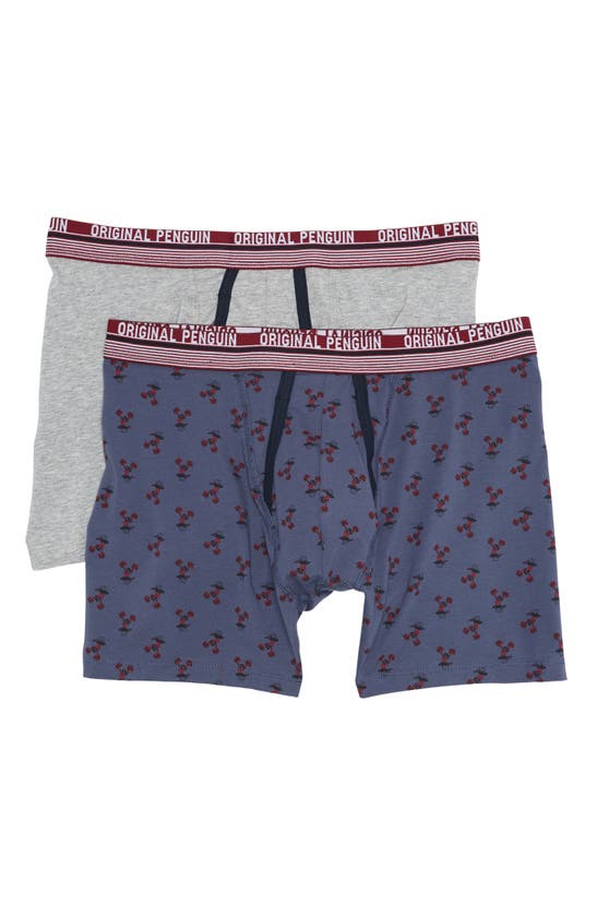 Original Penguin 2-pack Boxer Briefs In Lgryh/vntindgc