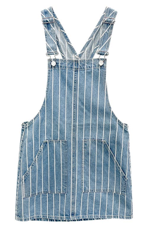 Tractr Kids' Stripe Pinafore Dress Indigo at Nordstrom,