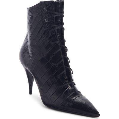 Saint Laurent Lace-Up Boot, Black