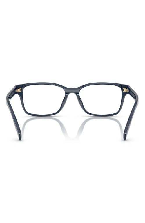 Tory Burch 49mm Rectangular Optical Glasses In Blue