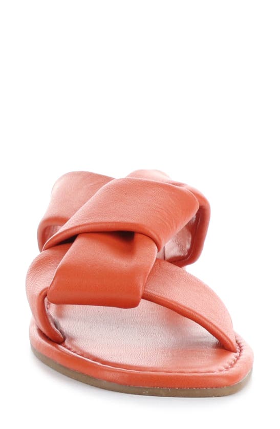 Shop Bos. & Co. Knick Slide Sandal In Orange Nappa