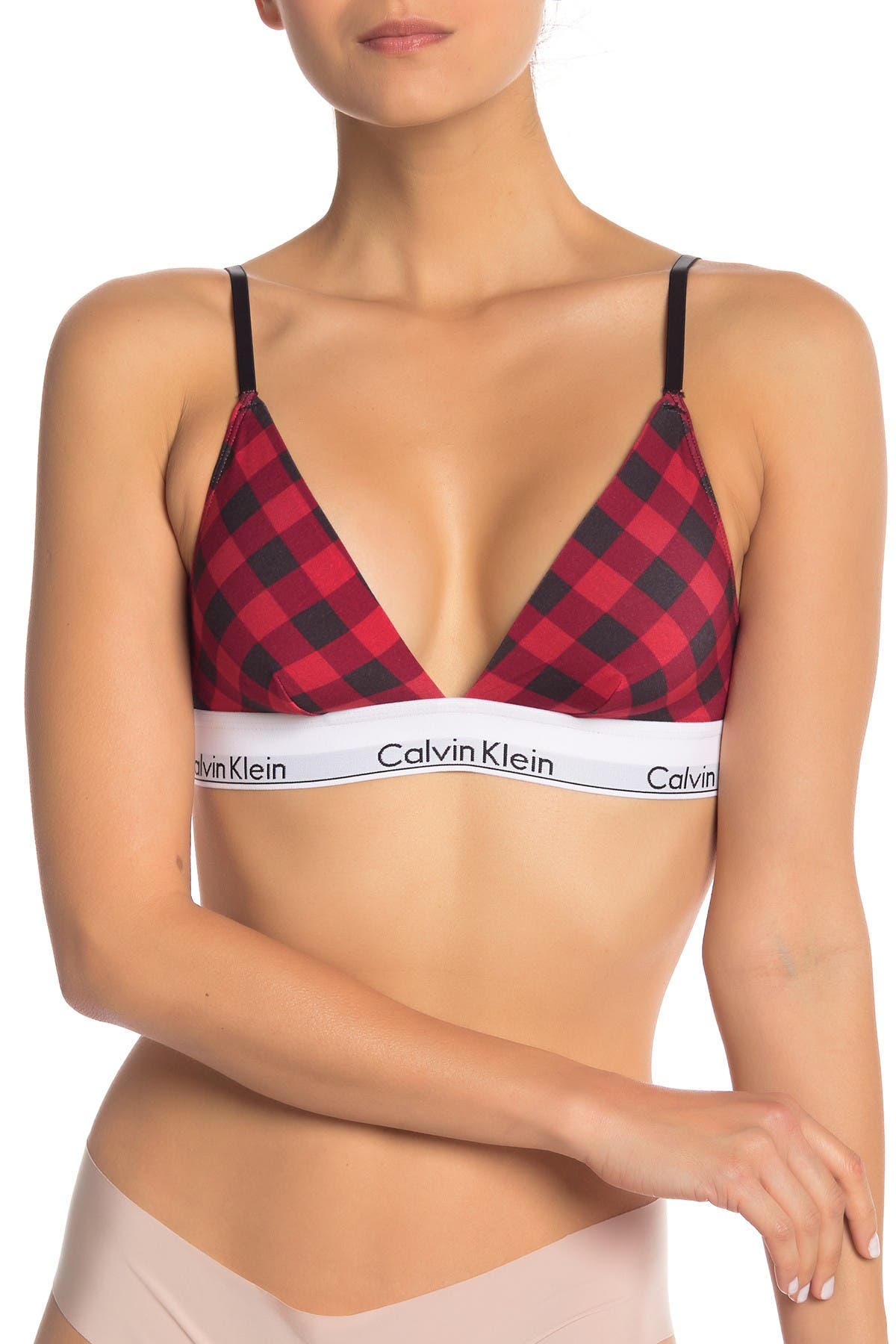 plaid calvin klein bra