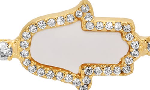Eye Candy Los Angeles Palma Set Of 2 Cubic Zirconia Slider Bracelets In Gold